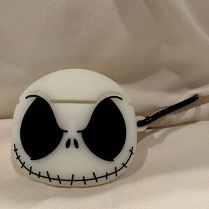 NBC Jack Skellington Case Apple AirPods 1/2 Wireless Headphone Case w/ Carabiner